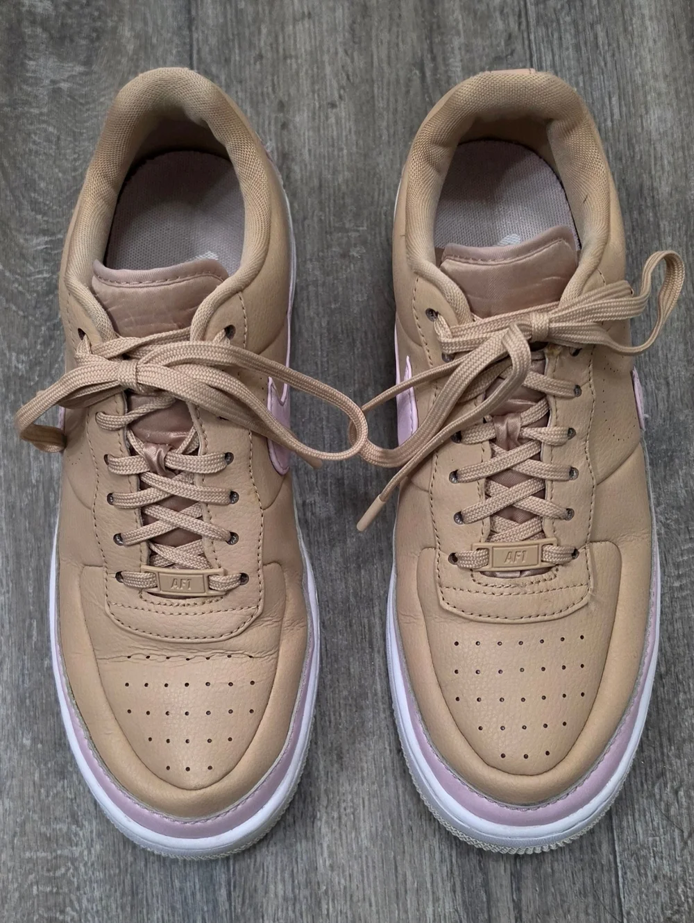 Women's Nike Air Force 1 Jester XX Bio Beige, Pink, & White-Size 11 - Picture 4 of 10